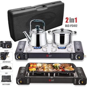 ?موقد غاز محمول مزدوج للتخييم?